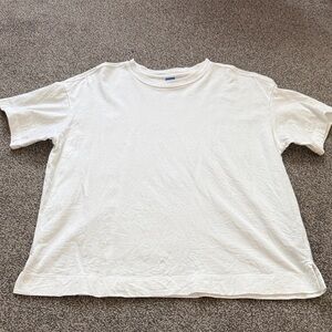 Old Navy Vintage Tee White Short Sleeve T-Shirt Women’s Small Basic